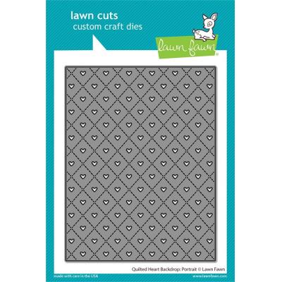 Lawn Fawn Lawn Cuts - Quilted Heart Backdrop Portait